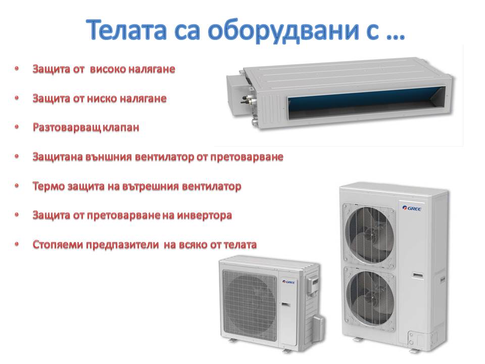 Канален климатик Gree GUD100WNhA-T/GUD100P, 34000 Btu