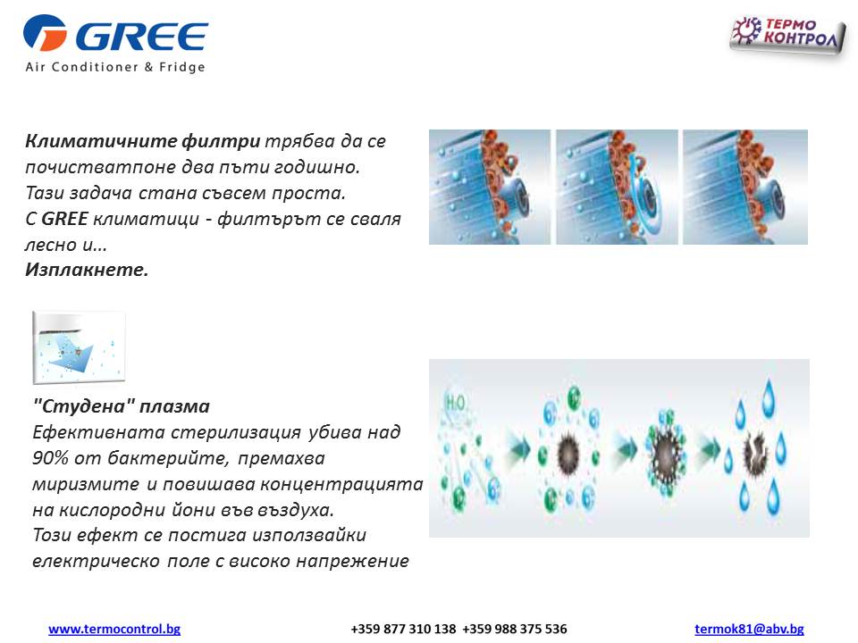 GREE U-Match Стенен тип инвертор GUD100GA/A-T+GUD100W/NhA-T, капацитет 34 000 Bti, R32, 10.0 kW