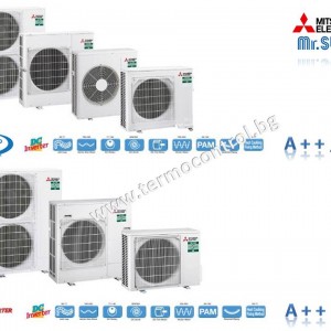 Професионален, полуиндустриален за стенен монтаж климатик Mitsubishi Electric, Standart inverter PKA-M100KA(L) / PUZ-M100YKA, 34 000 Btu. 3 Phase