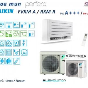 Подов тип инверторен климатик Daikin-Perfera FVXM25A /  RXM25R, 9 000 Btu